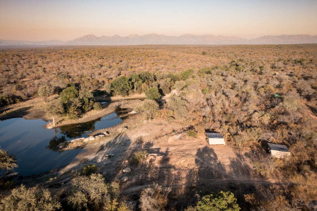 drone view of kamoka camp