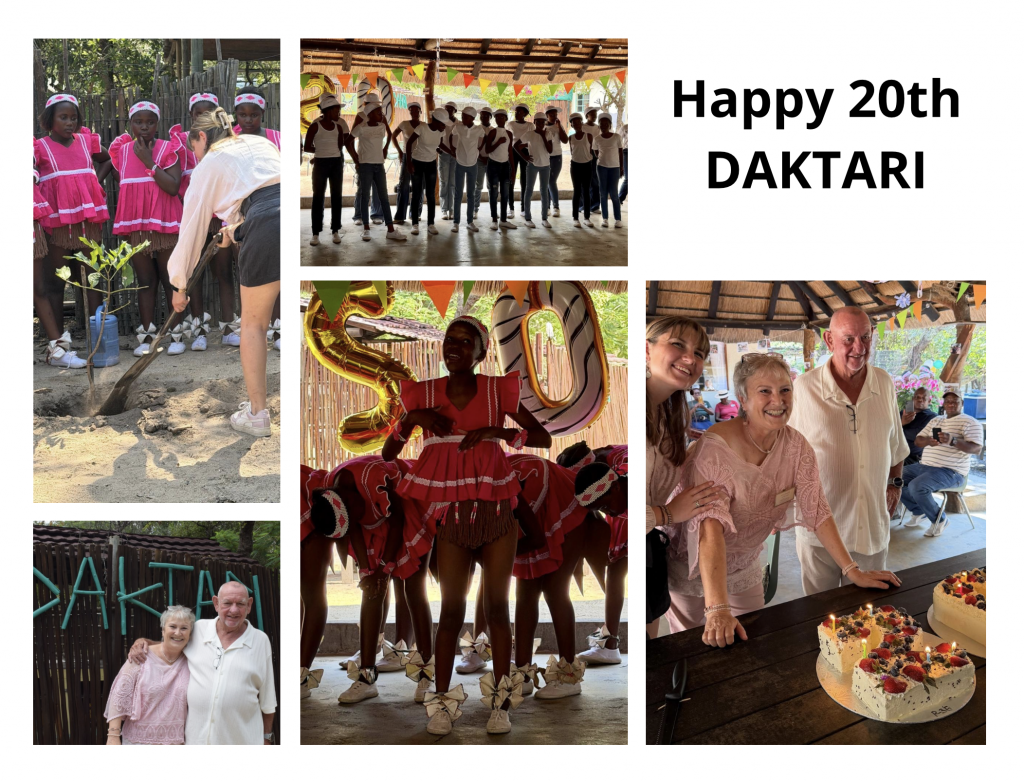 pictures of the daktari anniversary. People together smiling